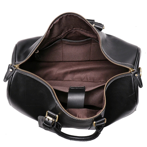 Sac de voyage en cuir véritable pour homme Design extensible avec housse de bagage et fermeture à glissière Portable et réutilisable - Product Image 2