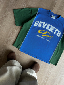 Custom Streetwear <b>T</b> <b>Shirt</b> For Men Acid Wash Vintage <b>Cropped</b> <b>Fit</b> With Cut And Sew Patchwork Asymmetry Panel Distressed Design - Product Image 5