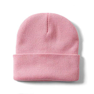 OEM Bonnet chaud personnalisé de couleur unie pour filles avec bonnet décontracté d'automne pour les sports d'hiver Bonnets tricotés unis - Product Image 4