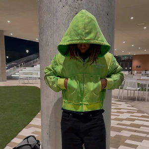 Sudadera Corta con Cremallera y Pedrería, Estilo Urbano, Lavado Ácido Desgastado, 420 Gsm, Personalizada y de Buena Calidad - Product Image 6