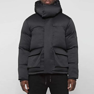 Veste d'hiver matelassée en toile pour homme de haute qualité sur mesure 2023, taille 4XL, respirante, col montant, service OEM - Product Image 5