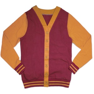 Cardigan en tricot surdimensionné à col en V personnalisé, patchwork brodé, sororités, fraternités universitaires, décontracté, hiver, printemps, bouton - Product Image 1