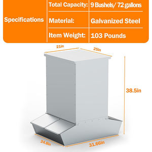 JH-Mech mangiatoia per bestiame all'aperto a 4 porte per 20 maiali completamente cresciuti e maiali alimentatori per suini in acciaio zincato per la vendita - Product Image 2
