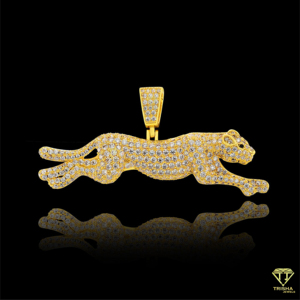 Colgante de Animal Personalizado de Plata de Ley 925 con Oro Blanco, Estilo Hip Hop, Hecho a Mano, con Diamantes de Moissanita, Bañado en Rodio, Certificado GIA, para Fiestas - Product Image 5