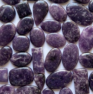 Alta calidad azul lapislázuli mezcla forma corte cabujón Natural azul profundo lapislázuli piedra preciosa para la fabricación de joyas forma suelta - Product Image 1