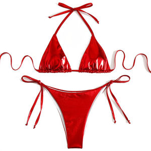 Traje de baño transpirable para mujer, ropa de playa de alta calidad, conjuntos de Bikini a bajo precio, conjuntos de natación de Bikini de cintura alta de secado rápido a la moda - Product Image 2