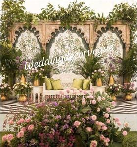 แพลตฟอร์มเวทีแต่งงานคุณภาพสูงพร้อมฉากหลังที่กำหนดเองการตกแต่งที่หรูหราสำหรับการจัดงานแต่งงาน - Product Image 2