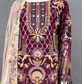 ชุดผ้าไหมปักด้วยมือดีไซน์เนอร์ทันสมัยสำหรับผู้หญิงงานปาร์ตี้สไตล์อินเดียโบราณป้องกันแสงแดด - Product Image 3