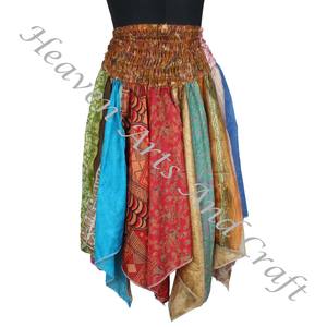DS005 Urban Tribal Dance Assorted <b>Skirt</b> Patchwork New Saree <b>Skirts</b> Long Size Saree <b>Skirts</b> For Ladies Art <b>Silk</b> <b>Skirt</b> Saree Hippie - Product Image 5