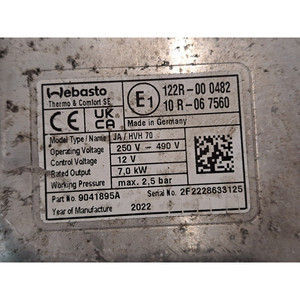 WEBASTO LAND ROVER เรนจ์โรเวอร์ อีโวค ซีรีส์ 9041895A เครื่องทำความร้อน PT153 ไฮบริด 1498 (18>) - Product Image 2