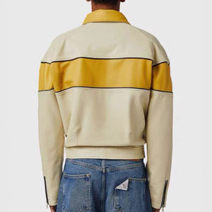 Veste en similicuir au design élégant pour hommes, meilleure qualité, nouvelle mode avec col montant et fermeture éclair pour la moto et le vélo - Product Image 5