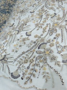 Tela de red tejida ligera suave de calidad superior para vestidos Dupatta Crafting & Decoration Warp Knitted Type - Product Image 2