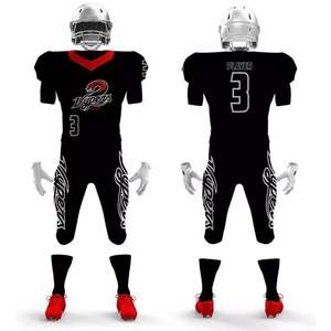 Conjuntos de fútbol Americano negro para hombres equipos bordados conjuntos de ropa deportiva de EE. UU. nueva llegada al por mayor sublimación Digital personalizada - Product Image 3