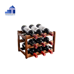 ชั้นไม้สำหรับวางไวน์ที่ทำจากไม้ที่วางซ้อนกันได้สำหรับวางไวน์ - Product Image 2