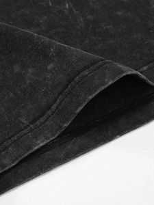 Corte personalizado y camisetas 100% algodón lavado con ácido Vintage camiseta Puff estampado peso pesado de talla grande hombres camiseta de gran tamaño - Product Image 5