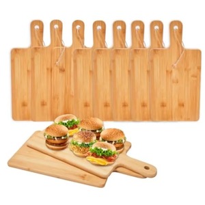 Planche à découper en bambou avec poignée intégrée et trou de suspension, écologique, forme rectangulaire, passe au lave-vaisselle - Product Image 2