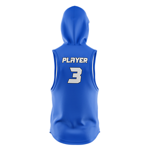 Vente en gros de sweats à capuche confortables respirants en polaire pour Gym Fitness pour hommes sweat à capuche sans manches avec poche brodée en relief hiver - Product Image 4