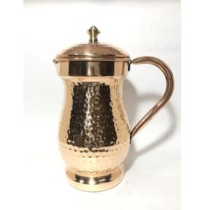 Wholesale Pure <b>Copper</b> Drinking Water <b>Jug</b> With Lid & Handle For Home Hammered Design Sustainable <b>Copper</b> Water <b>Jug</b> For Office - Product Image 6