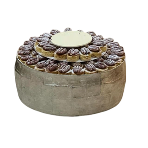 Plateau de service moderne de luxe en acier inoxydable doré pour chocolats, bonbons et desserts, compatible lave-vaisselle - Product Image 4