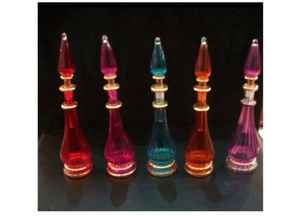 ขวดน้ำหอมคริสตัลสีสันสดใสสไตล์อียิปต์ งานแฮนด์เมด คุณภาพสูง ขายดี ดีไซน์สลักลายทอง ฝาปิดแก้ว - Product Image 5