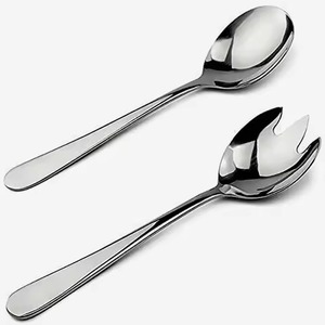 Servidores de Ensalada Decorativos de Acero Inoxidable, Servidores de Ensalada con Diseño de Rama y Hoja - Product Image 2