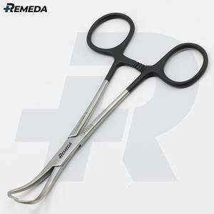 REMEDA Backhaus Abrazadera de toalla 13cm Curvada 1x1 Prong Sharp Backhaus Forceps Alemán Inoxidable - Product Image 2