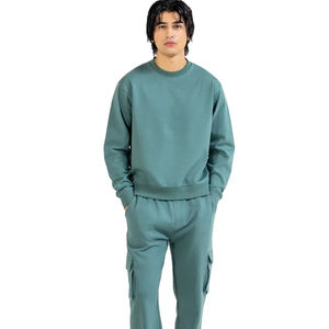 ชุดวอร์มผ้าฝ้ายสีเขียวอมฟ้า ทรงหลวม ใส่ได้ทั้งชาย/หญิง สั่งซื้อขั้นต่ำน้อย แห้งเร็ว คุณภาพสูง - Product Image 2