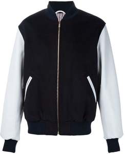 Precio de fábrica al por mayor personalizado bombardero Collage Varsity chaqueta deportiva hombres tela transpirable Letterman Varsity chaqueta - Product Image 6