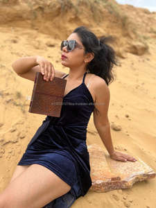 Nuevo diario de cierre de hilo seguro de cuero en relieve con herramientas manuales reales, diario de Poesía de viaje largo de cuero Vintage tradicional bohemio - Product Image 2