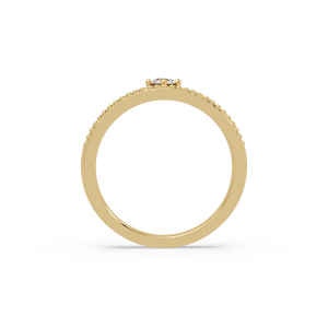 Women's Crown Shape Round cut Lab Grown Diamond Engagement <b>Ring</b> 14K Yellow Gold Milgrain Vintage Style Wedding <b>Rings</b> Jewelry - Product Image 3