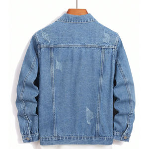 Veste en jean bleu vintage pour homme Speemo Sports, polyester/coton, décontractée, manches longues, boutonnée, streetwear d'hiver, vêtements d'extérieur imperméables - Product Image 2