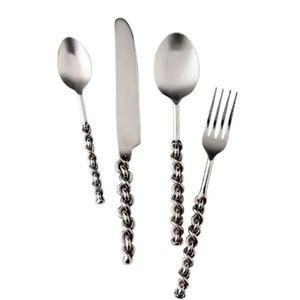 Couverts suspendus couverts de table couverts de vaisselle or acier inoxydable créatif arc-en-ciel noir cadeau argent personnaliser OEM - Product Image 2