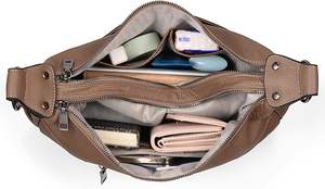 Venta al por mayor de lujo de cuero de vaca de cuero genuino señoras bolso de mano elegante de moda cierre de cremallera bolso de hombro estampado personalizado mujeres - Product Image 4