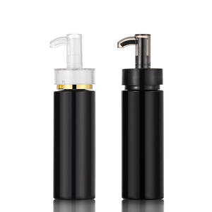 Chất Lượng Cao Sang Trọng Nhựa Xi Lanh Màu Đen Rỗng Dầu Gội Gel Tắm Điều Hòa Bdoy <span class=keywords><strong>Lotion</strong></span> Sữa Rửa Mặt 150Ml Bơm Chai - Product Image 2