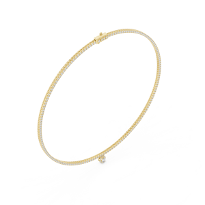 Collier pour femme en or plaqué avec diamant de laboratoire de 0,08 carat, coupe ronde, cadeau de mariage ou d'anniversaire, fournisseur - Product Image 2