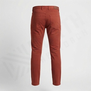 Pantalon moderne anti-rides, couleur personnalisée, ourlet ouvert, taille élastique, poches zippées, détails intelligents, uni, teinture unie, pantalon formel décontracté - Product Image 2