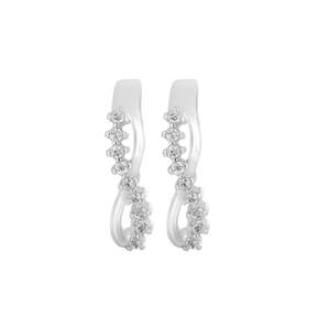 NOVAMART Fine Semi-Hoop <b>Silver</b> <b>Stud</b> <b>Earrings</b>-Zarkan's Minimalist Design Wholesale Export - Product Image 3