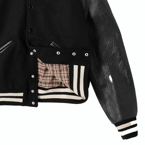 Chaqueta universitaria vintage de lana 100% personalizada para hombre, ropa de calle universitaria, chaqueta de invierno bordada para hombre - Product Image 6