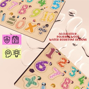 ปริศนาไม้3D ตามสั่งมีตัวเลขของเล่นเพื่อการศึกษายอดนิยมมีตัวเลือก OEM - Product Image 6