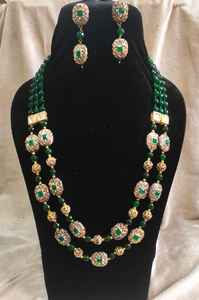 Collar de Cuentas Antiguas Mala, Nueva Joyería India, Cuentas de Cristal, Cuentas de Vidrio de Alta Calidad, Multicolores, Hechas a Mano, Producto al por Mayor - Product Image 3