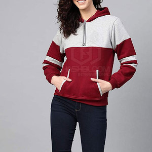 Sweats d'hiver décontractés grande taille pour femmes sweats à capuche surdimensionnés tissu tricoté respirant quantité minimale de commande bas sweats à capuche imprimés avec logo personnalisé - Product Image 2