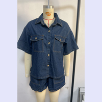 Novedades 2025: Conjunto de Falda y Shorts Vaqueros Casuales para Mujer, 100% Algodón, Cortavientos, Estilo Sexy para Invierno