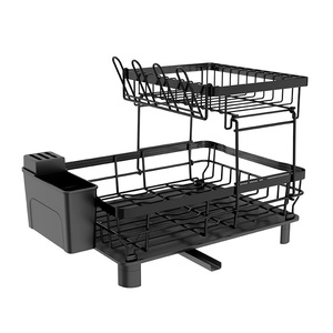 Modern Kitchen Storage Double Layer <strong>Rack</strong> Stylish Organizer For Multifunctional Sink Dishes Drain Storage Holders <strong>Racks</strong> - Product Image 5