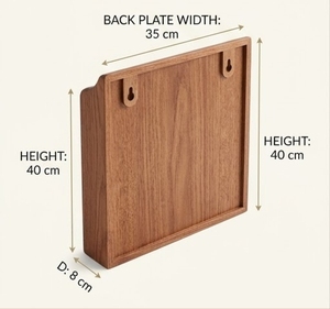Wood Wall Mounted Storage <b>Rack</b> Minimalist Design Durable Back <b>Plate</b> Thickness 1.5cm - Product Image 2