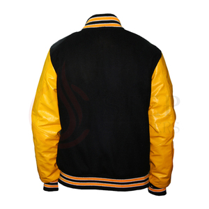 Custom Leather Sleeves Chenille Embroidery Patch Logo Baseball <b>Jacket</b> Red And <b>White</b> Contrast For <b>Men</b> And Women summer park - Product Image 4