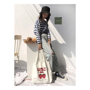Large Capacity Canvas Shoulder <b>Bag</b> for Students French Style Casual <b>Tote</b> for <b>School</b> and Daily Use - Product Image 4