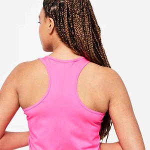 2026 Top Quality Wholesale <b>Women's</b> Pink Scoop Neck Tank Top Solid Color Knitted Breathable Casual Sport Wear - Product Image 6