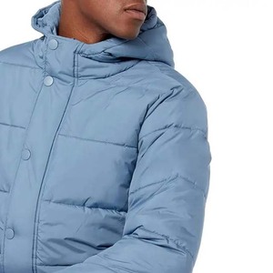 Chaquetas de moda de invierno para hombre, nuevo diseño, chaquetas con capucha acolchadas, precio al por mayor, chaqueta acolchada de estilo callejero de nailon y poliéster - Product Image 3