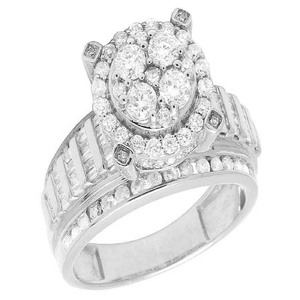 Grappe de fleurs Moissanite 1.80 CT VVS1-VVS2 clarté mariage fiançailles anniversaire bague pour femme en argent Sterling réglage de la broche - Product Image 3