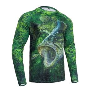 Chemises de performance avec votre propre logo, sublimation, chemises de pêche, 100% polyester, légères - Product Image 1